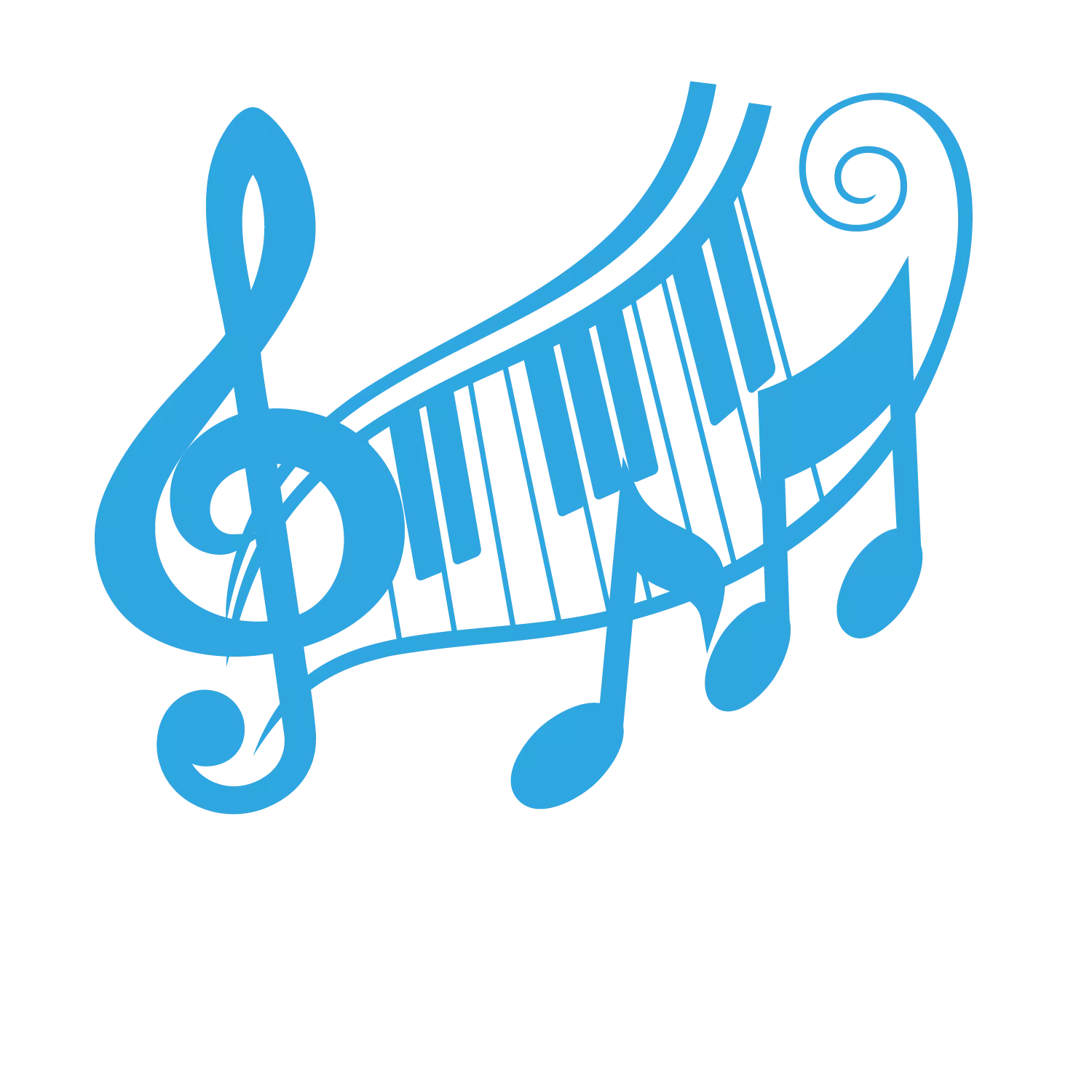 Blue musical note