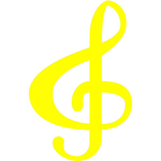 Yellow musical note